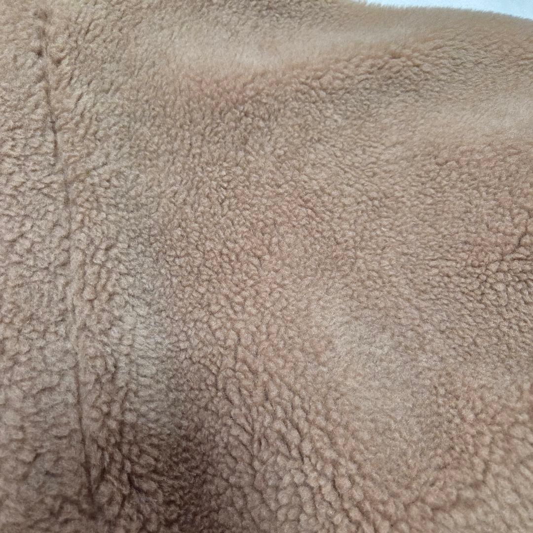 [極美品]ボアポンチョ テディベア アルパカ混 シルク混 ミルキーブラウン