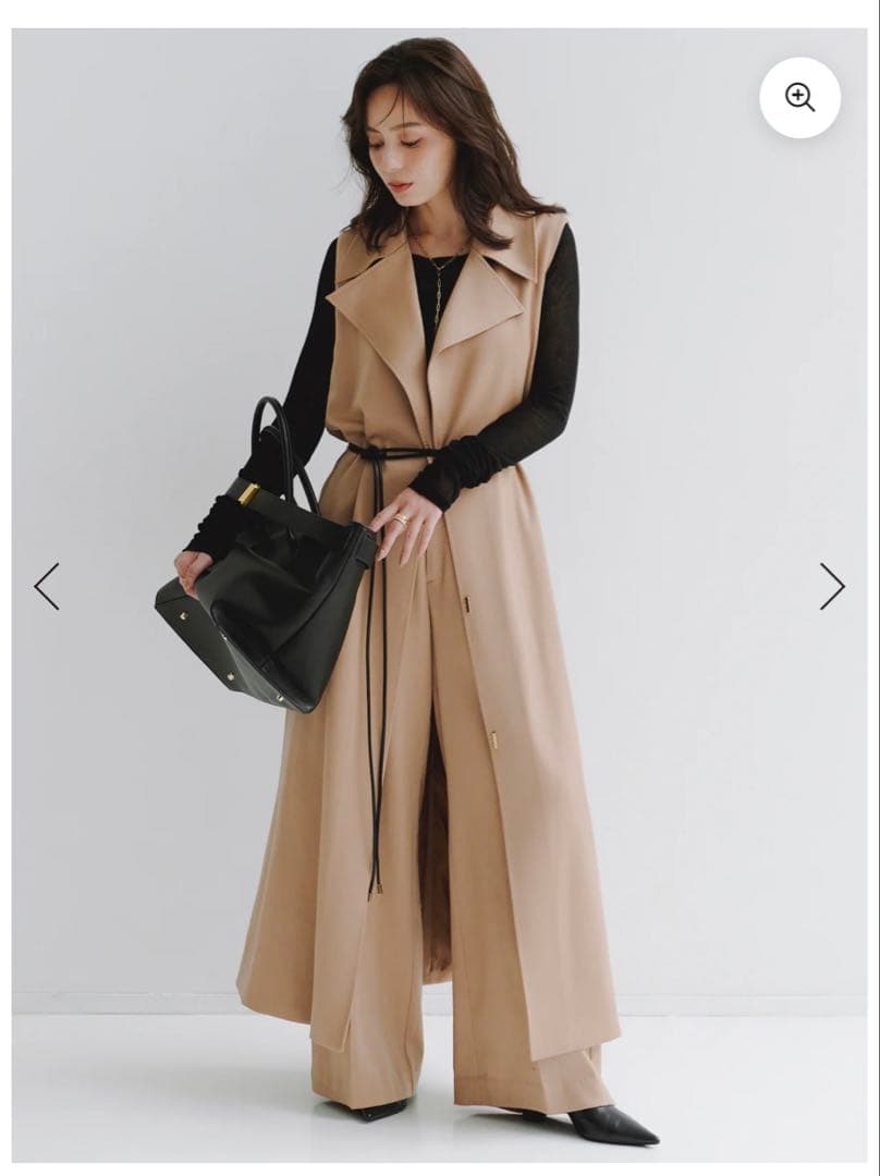 1/25限定価格　新品☆ánuans ブラック ベルトディテールバッグ　トート