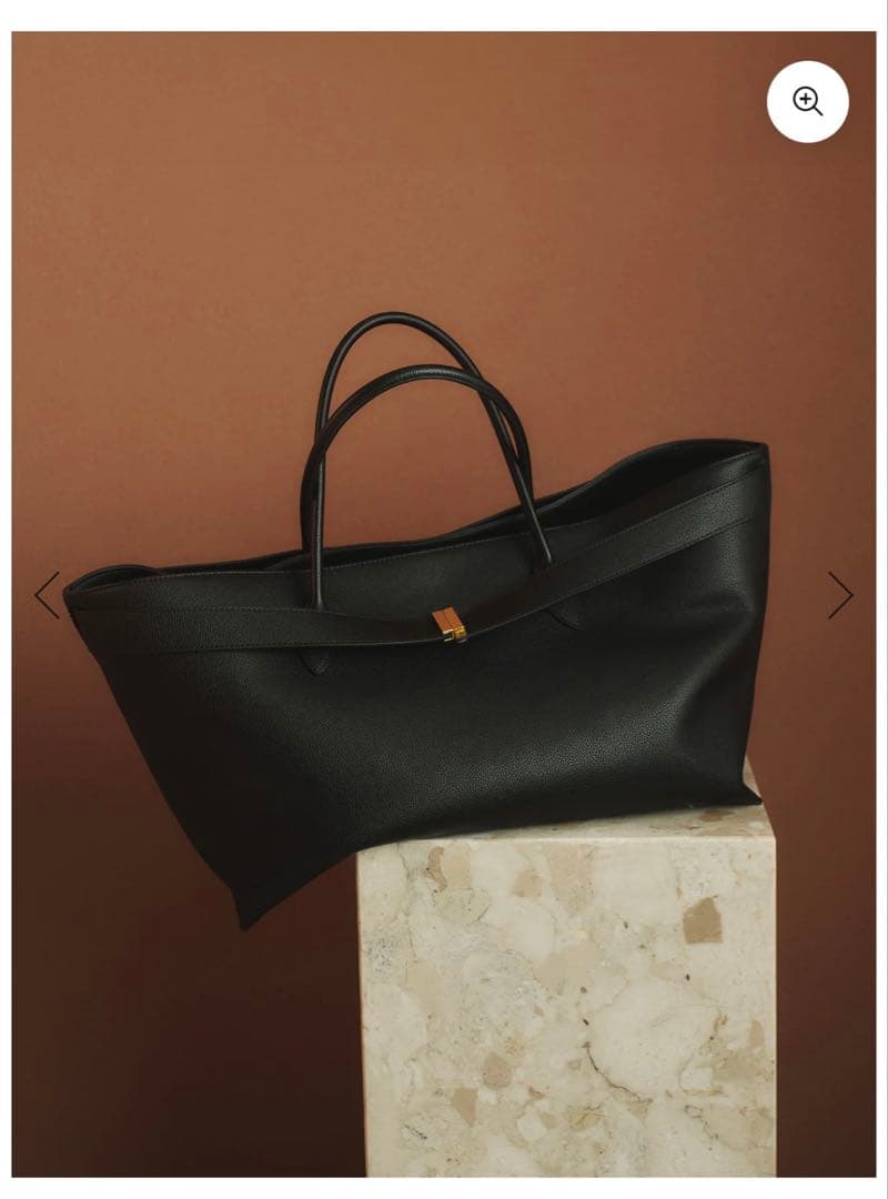 1/25限定価格　新品☆ánuans ブラック ベルトディテールバッグ　トート