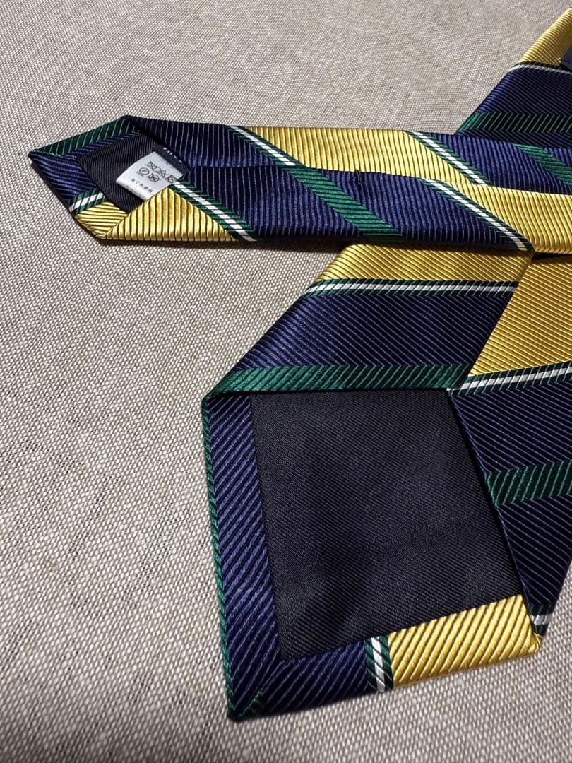 【新品】Drake's／BEAMS F別注品／マルチブロックストライプ／英国製