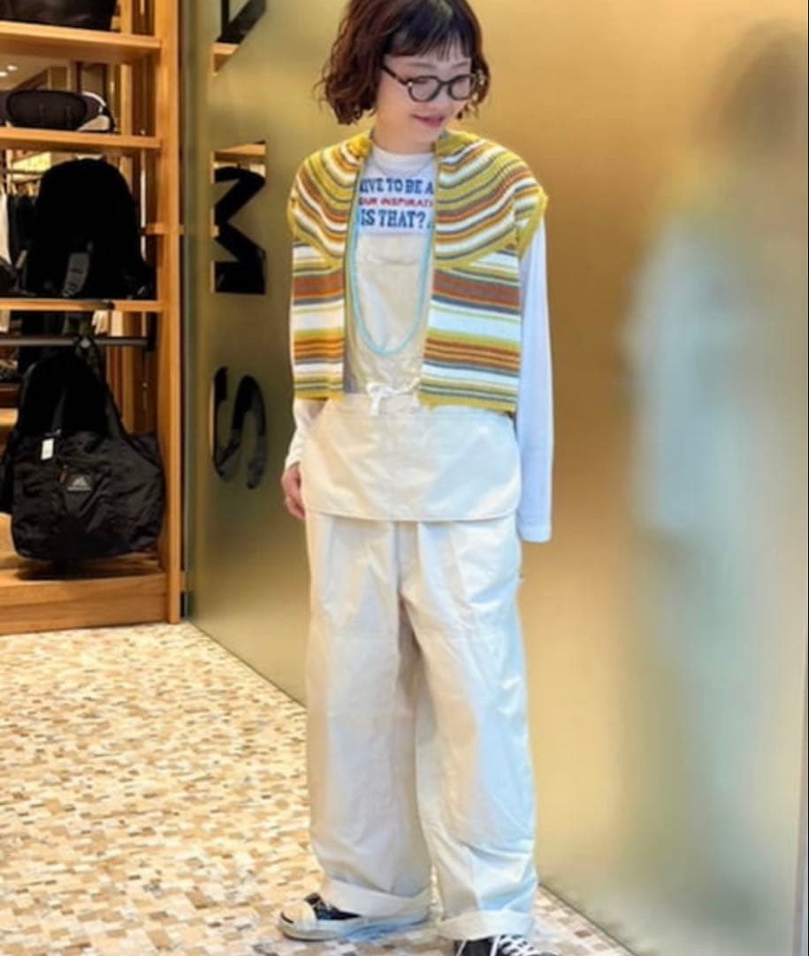 BEAMS BOY エプロンオーバーオール