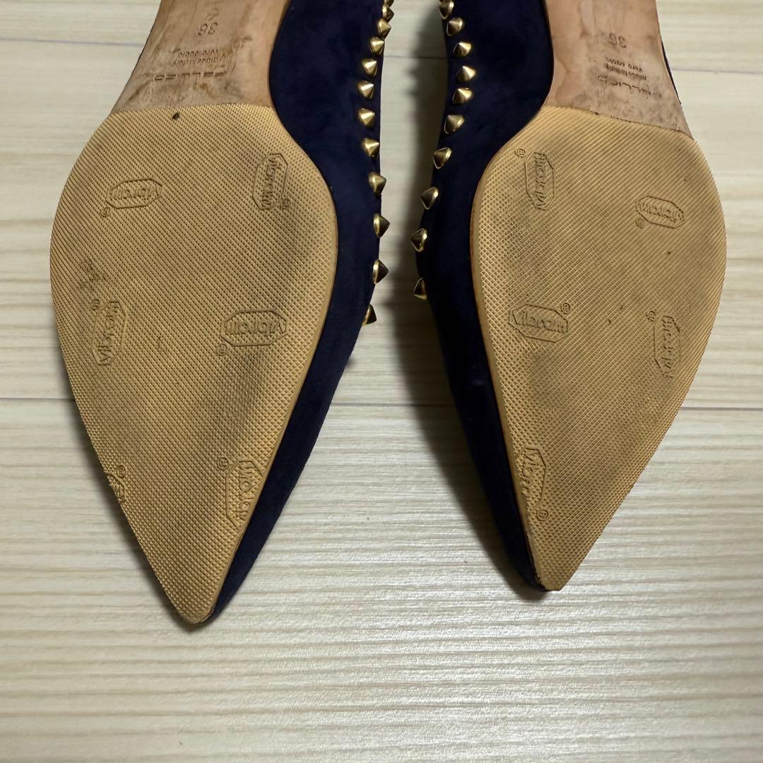 【美品】ペリーコ アニマ フラットパンプス ポインテッドトゥ 36 スタッズ