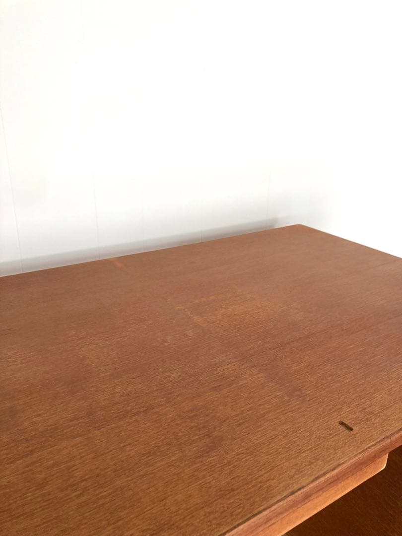 【週末sale】木製の片袖机　ヴィンテージ　昭和レトロ　取っ手交換済み