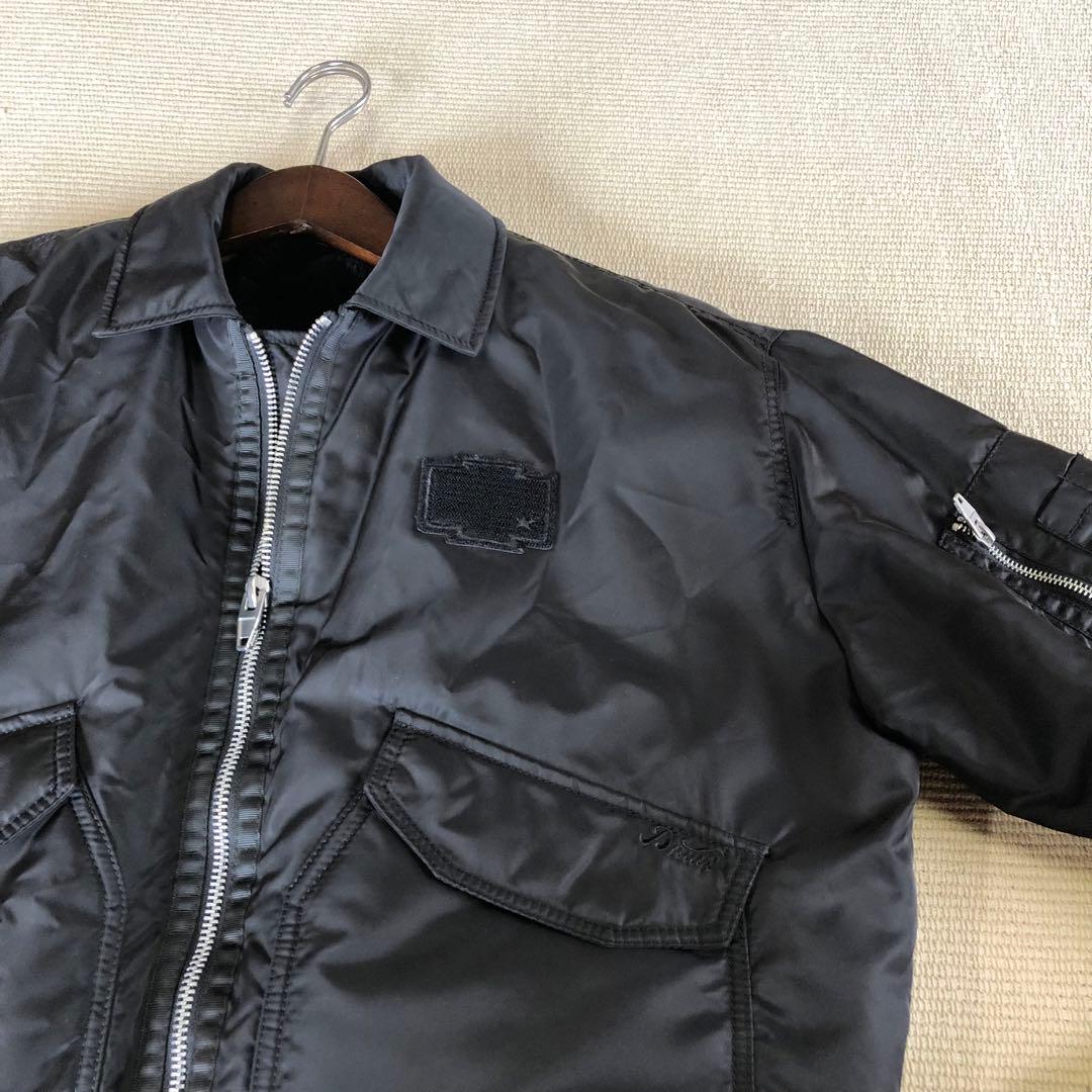 ZARA ザラ テクニカルボンバージャケット フライトジャケット 黒 L