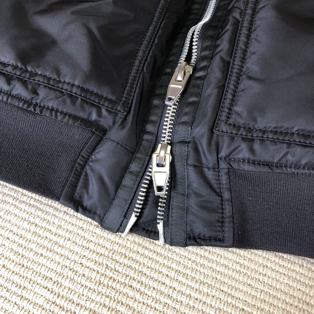 ZARA ザラ テクニカルボンバージャケット フライトジャケット 黒 L