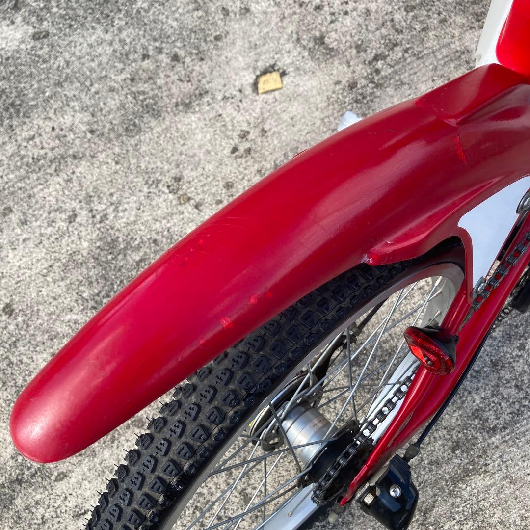 TAKARA YAMAHA DT 電動アシスト自転車 ホワイト/レッド充電不可