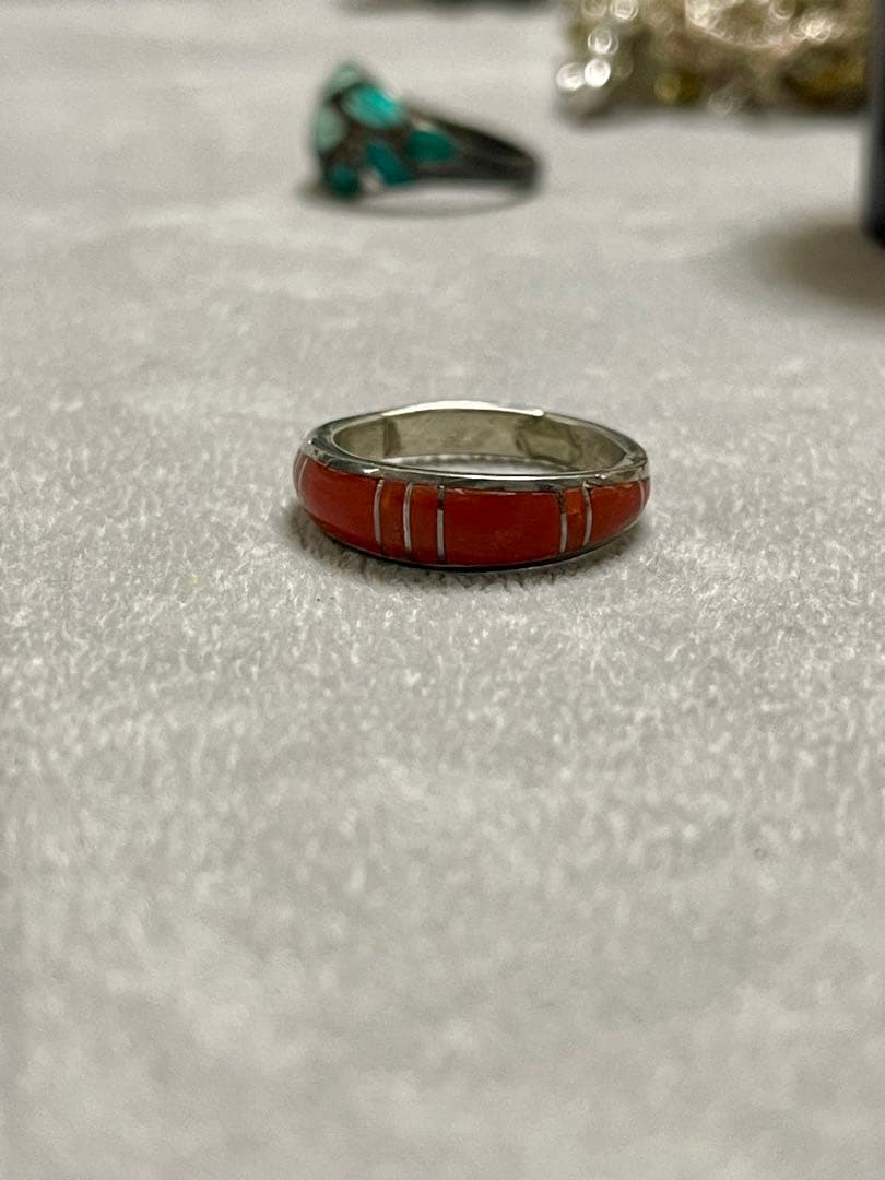 CHAVEZ 作者刻印 ナバホ ズニ族 インディアンジュエリー リング 指輪