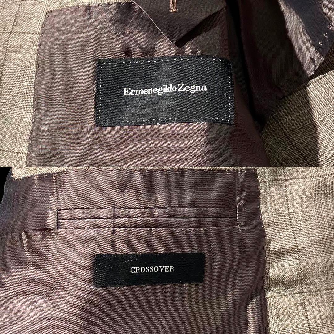 極美品✨ エルメネジルドゼニア スーツ セットアップ チェック柄 リネン×シルク