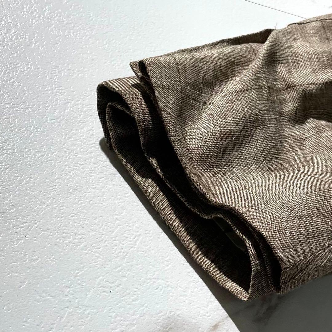 極美品✨ エルメネジルドゼニア スーツ セットアップ チェック柄 リネン×シルク