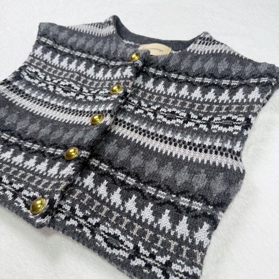 【極美品】Curensology フェアアイルニットミニベスト