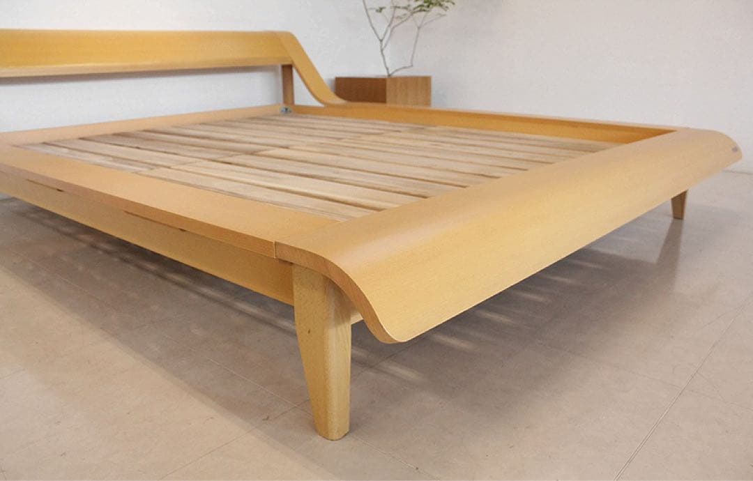 新品・アウトレット★ワイドダブル ベッドフレーム シンプル すのこ