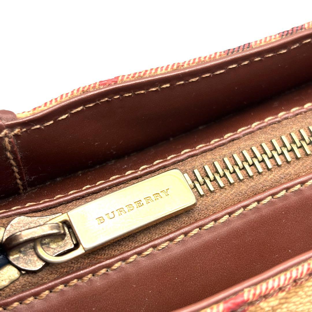 美品 バーバリー ワンショルダー ノバチェック シャドーホース PVC レザー