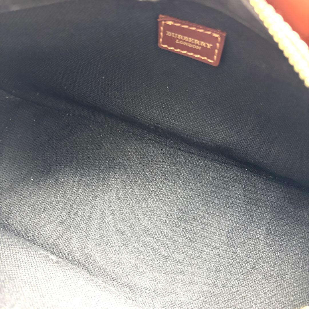 美品 バーバリー ワンショルダー ノバチェック シャドーホース PVC レザー