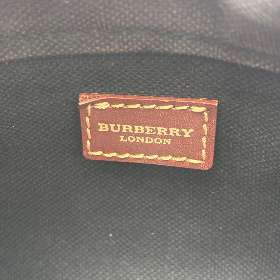 美品 バーバリー ワンショルダー ノバチェック シャドーホース PVC レザー