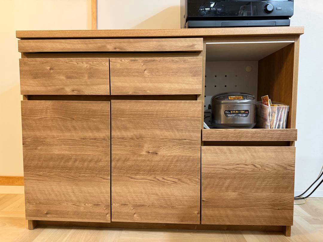 LOWYA 幅119.5cm ステンレスカウンター　キッチン収納