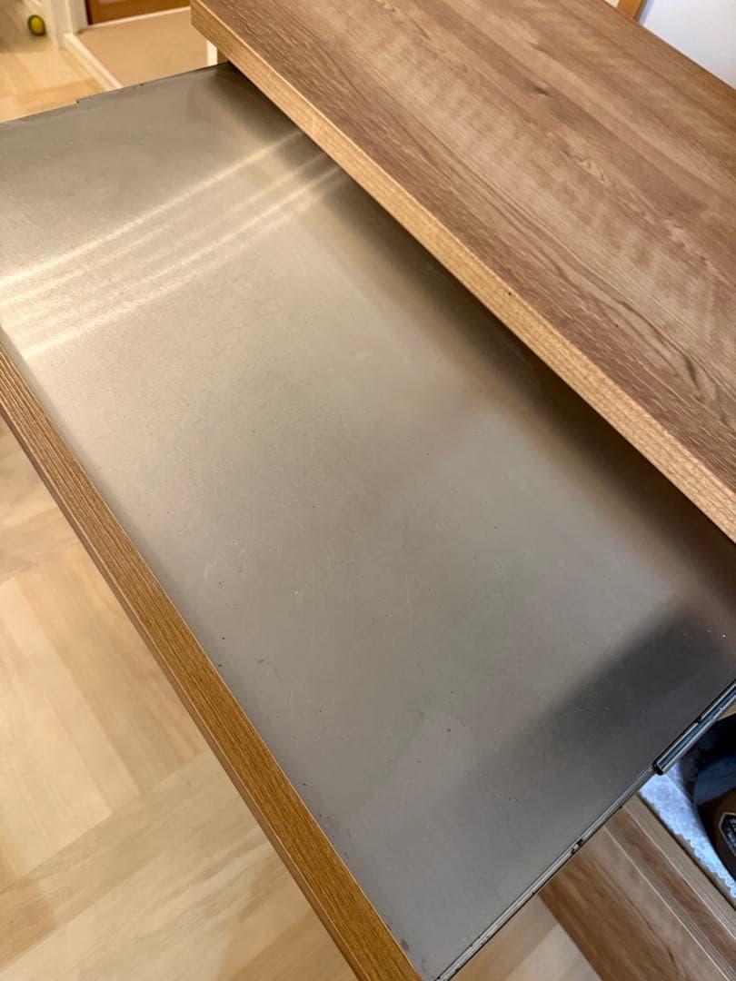 LOWYA 幅119.5cm ステンレスカウンター　キッチン収納