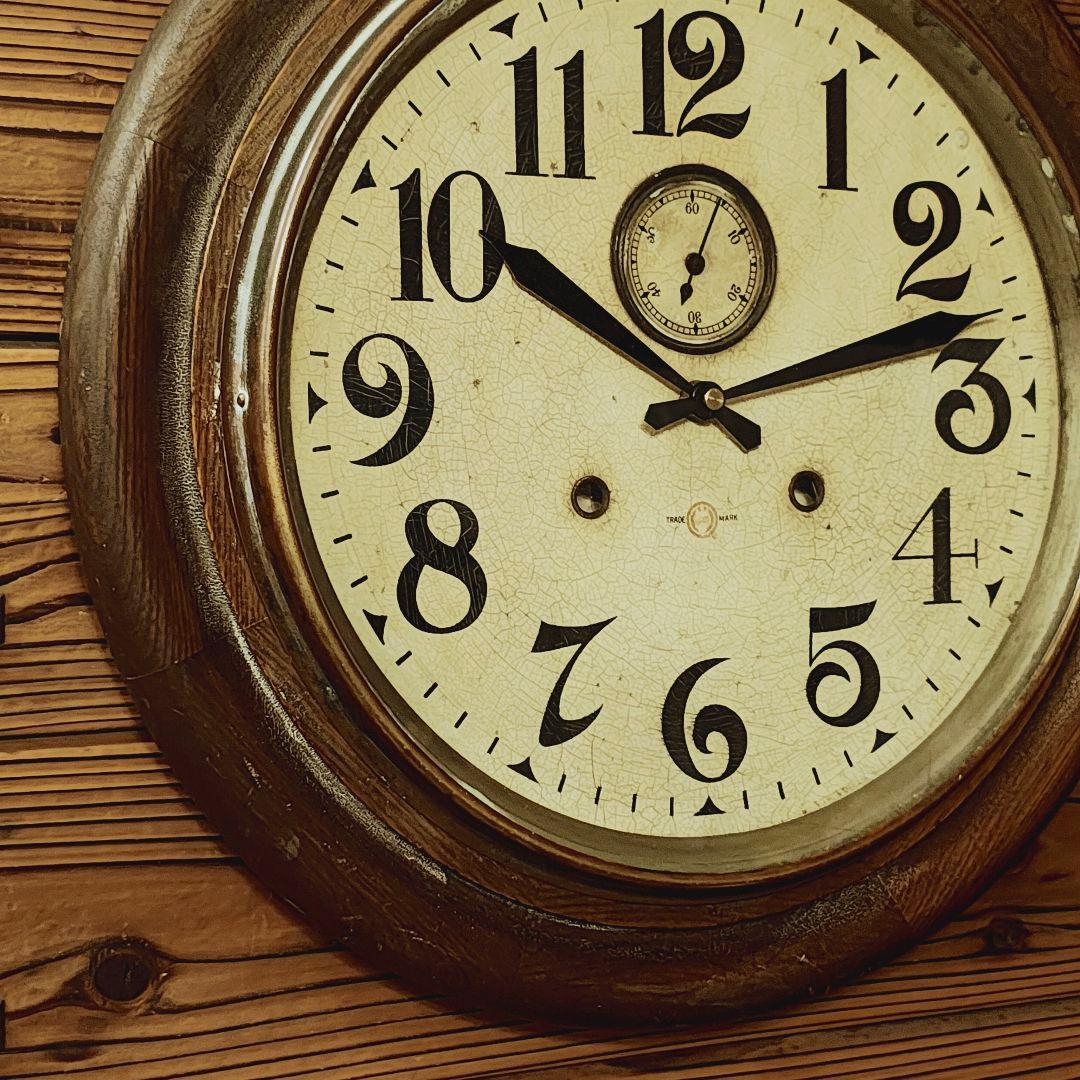 【リペア品 静音 薄型】TRADE MARK 掛け時計 壁掛け時計 アンティーク