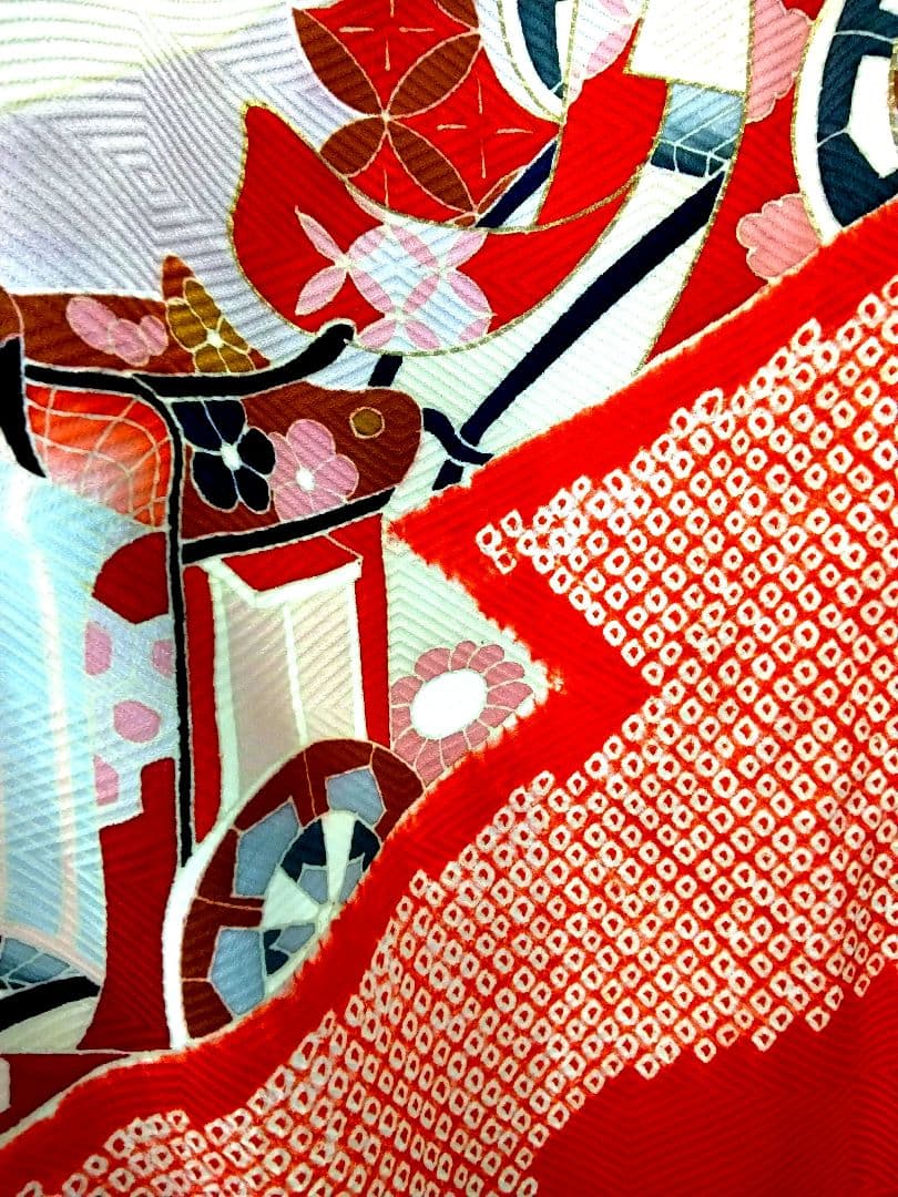 振袖フルセット、正絹絞り振袖、成人式、重ね衿帯揚げ帯締め、西陣袋帯、襦袢