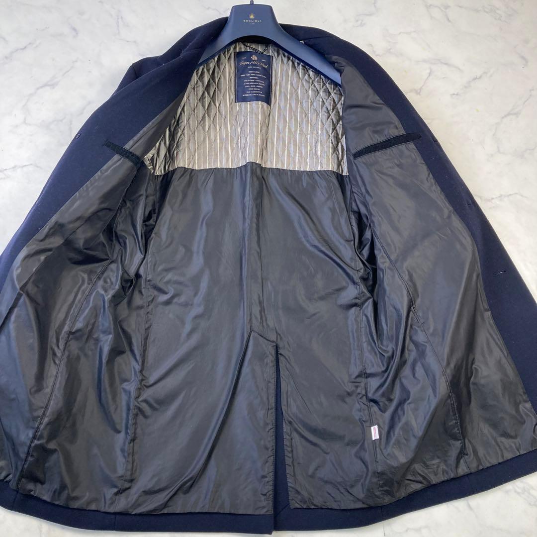 TAGLIATORE スーパーファインバージンウール チェスターコートネイビー