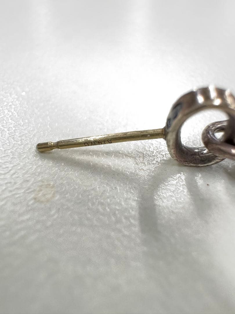 クロムハーツ CHクロスベビーファットドロップ ダイヤ付き ピアス　片耳用