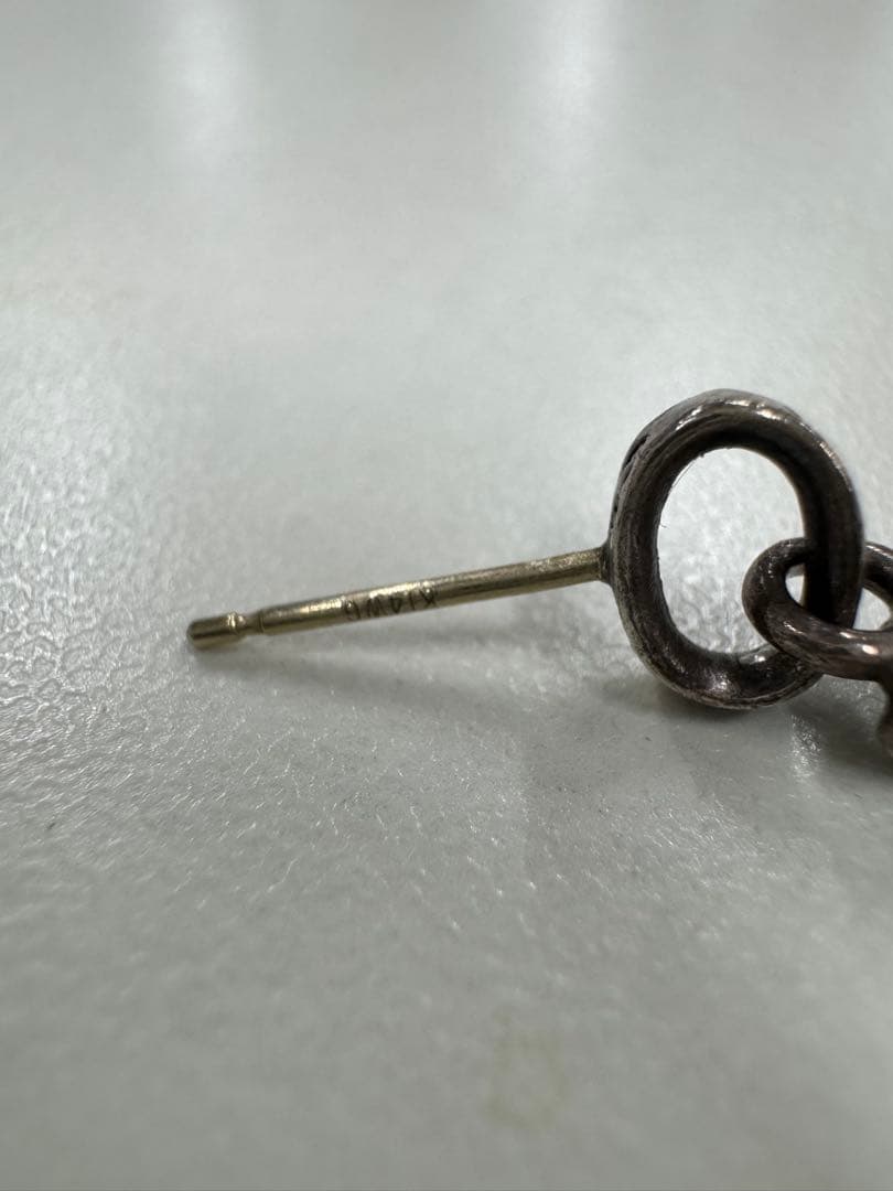 クロムハーツ CHクロスベビーファットドロップ ダイヤ付き ピアス　片耳用