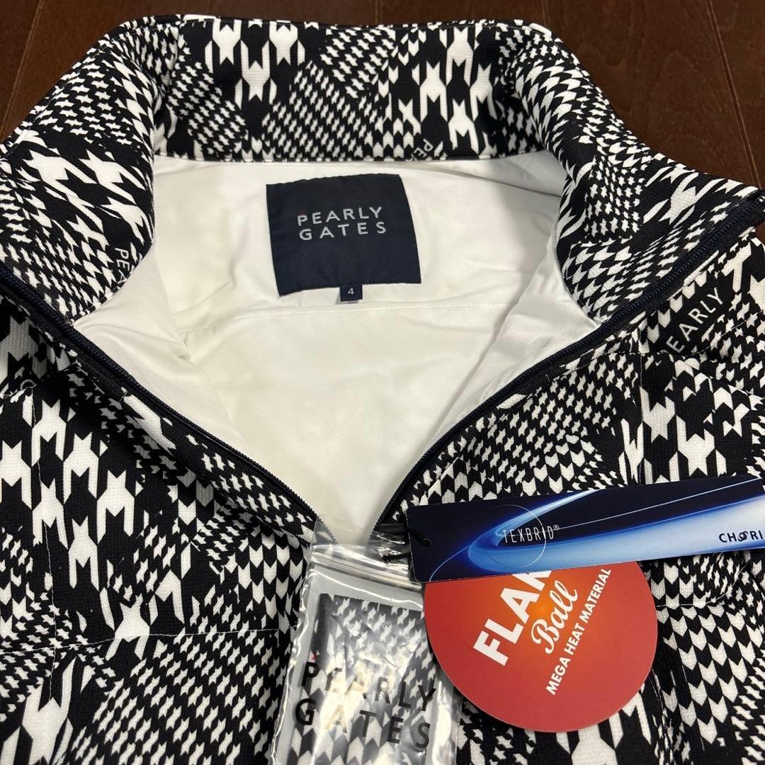 パーリーゲイツTEXBRID20GダンボールJQ千鳥柄ベストサイズ4