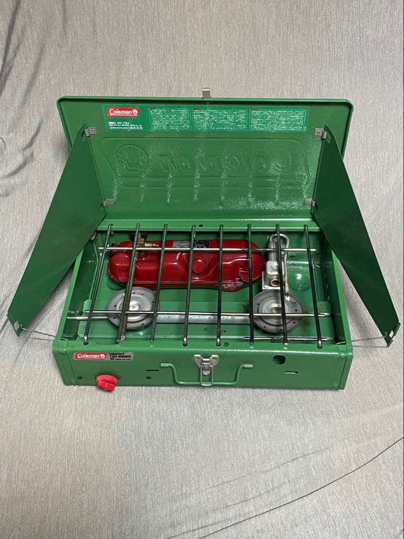 Colemanコールマン423-770J ツーバーナーコンロ　カエル色