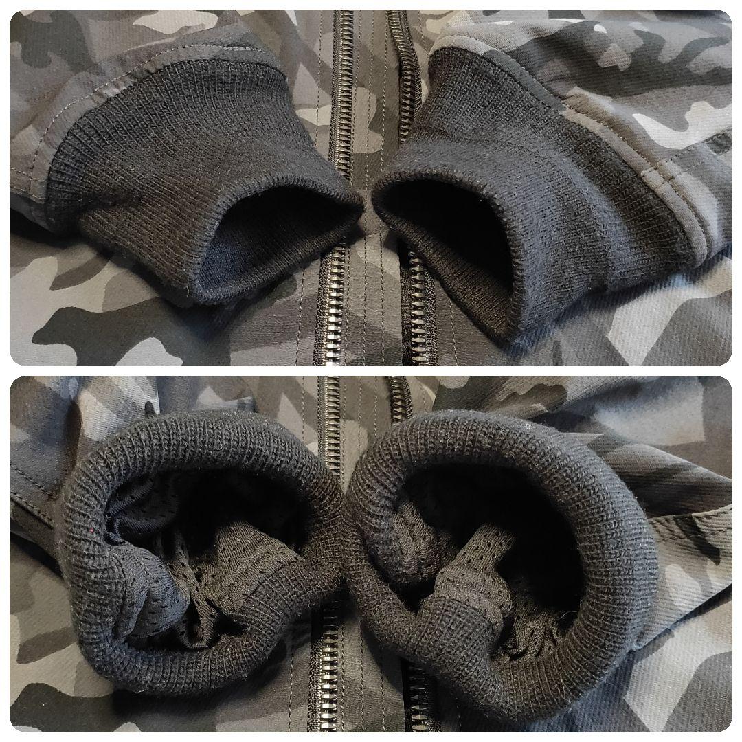 【美品】AVIREX MA-1 ミリタリージャケット 迷彩 ブラック 刺繍