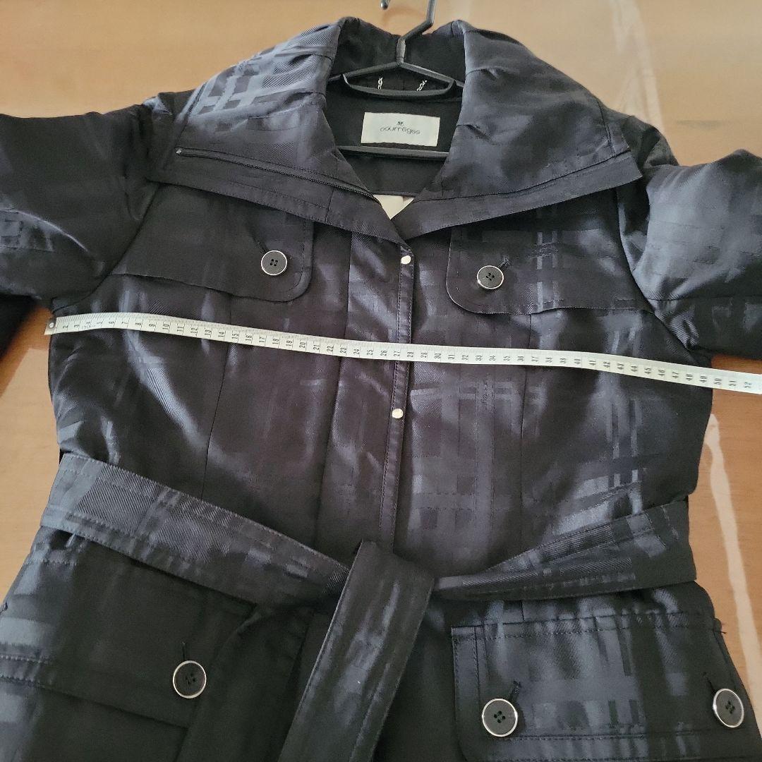courrèges クレージュ ブラック トレンチコート サイズ38
