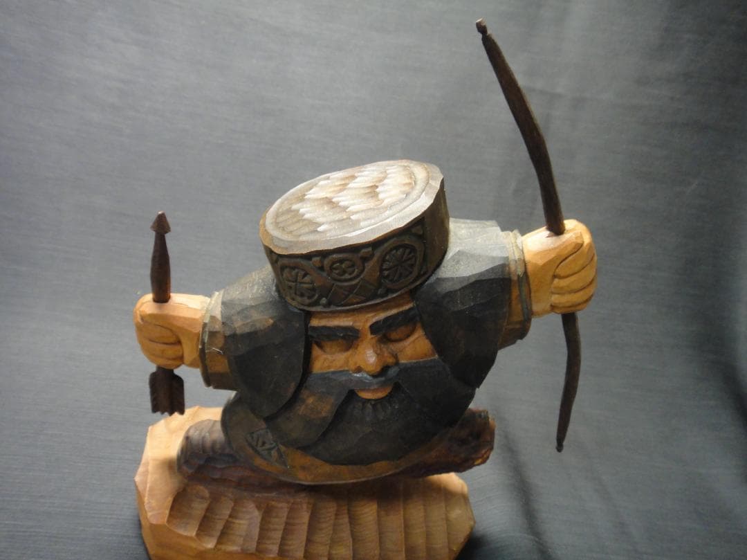 わ*ん様 川上 哲 （さとる）作　アイヌ コロポックル 木彫り 彫刻　藤戸竹喜