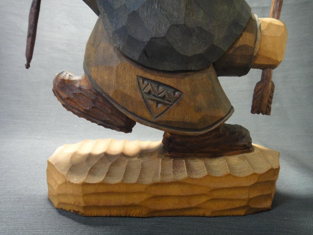 わ*ん様 川上 哲 （さとる）作　アイヌ コロポックル 木彫り 彫刻　藤戸竹喜