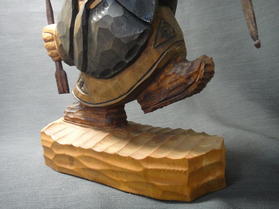 わ*ん様 川上 哲 （さとる）作　アイヌ コロポックル 木彫り 彫刻　藤戸竹喜