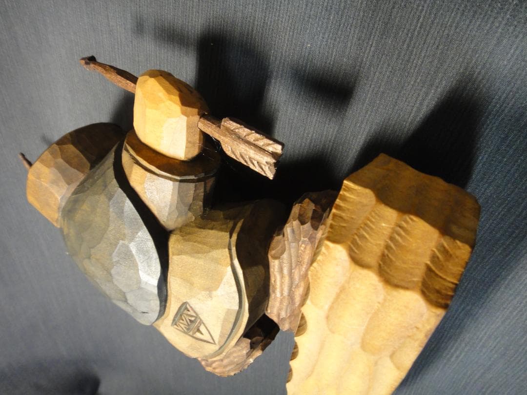 わ*ん様 川上 哲 （さとる）作　アイヌ コロポックル 木彫り 彫刻　藤戸竹喜