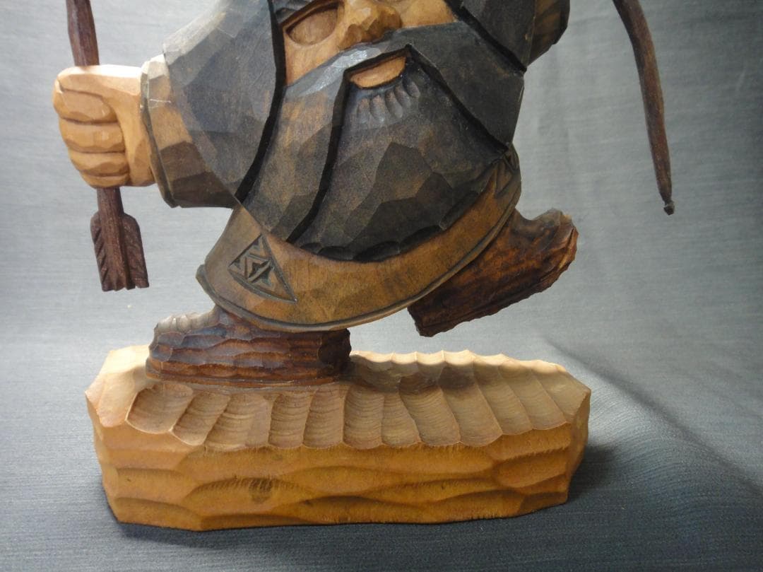 わ*ん様 川上 哲 （さとる）作　アイヌ コロポックル 木彫り 彫刻　藤戸竹喜