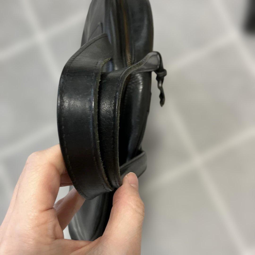 JAS M.B ジャス エムビー レザー製 黒 ボストンバッグ