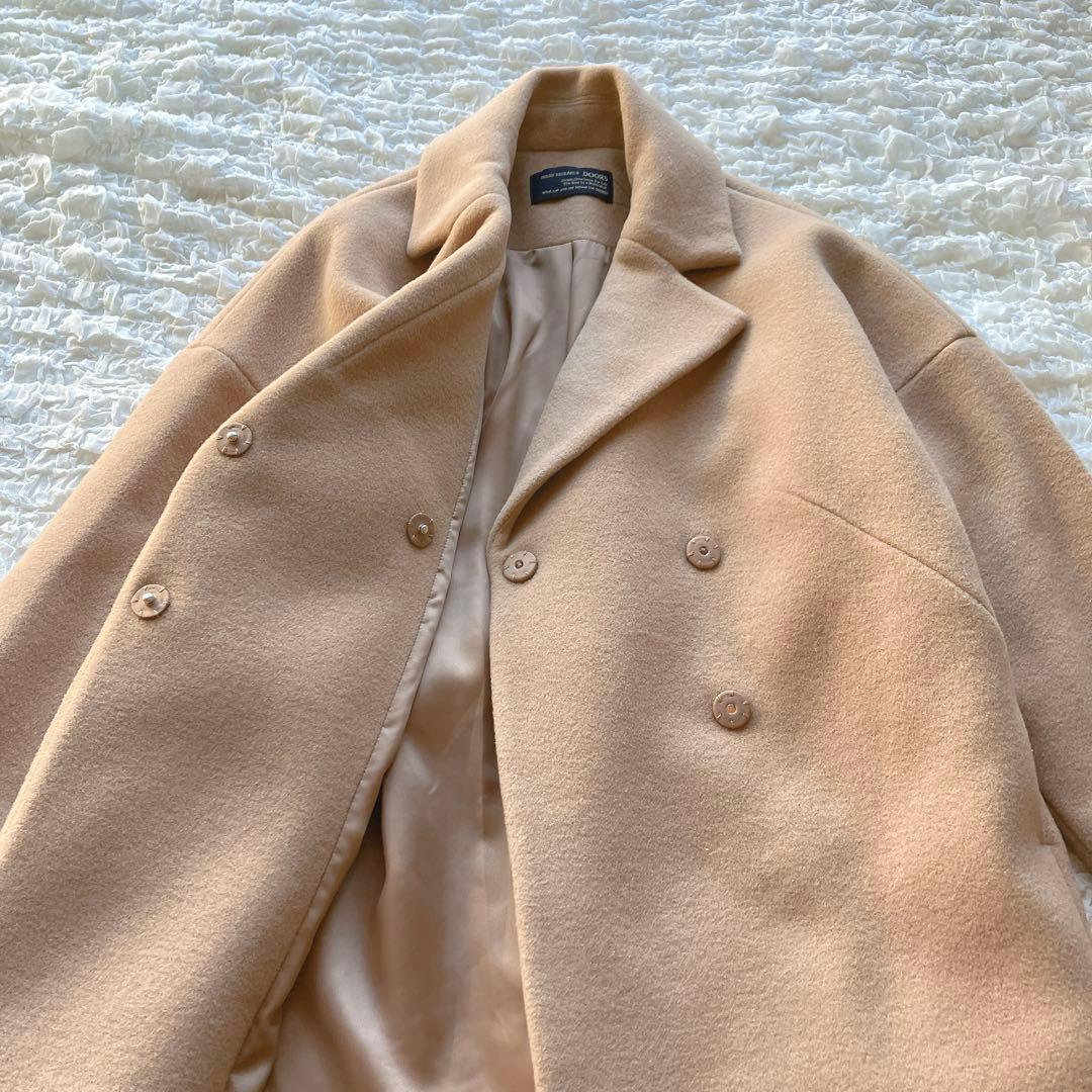 新品　未使用　タグ付　アーバンリサーチドアーズ　ロングコート　ウール　ベージュ系