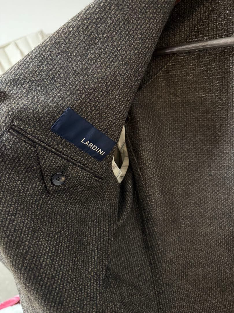 LARDINI ブラウン テーラードジャケット 46 ラルディーニ