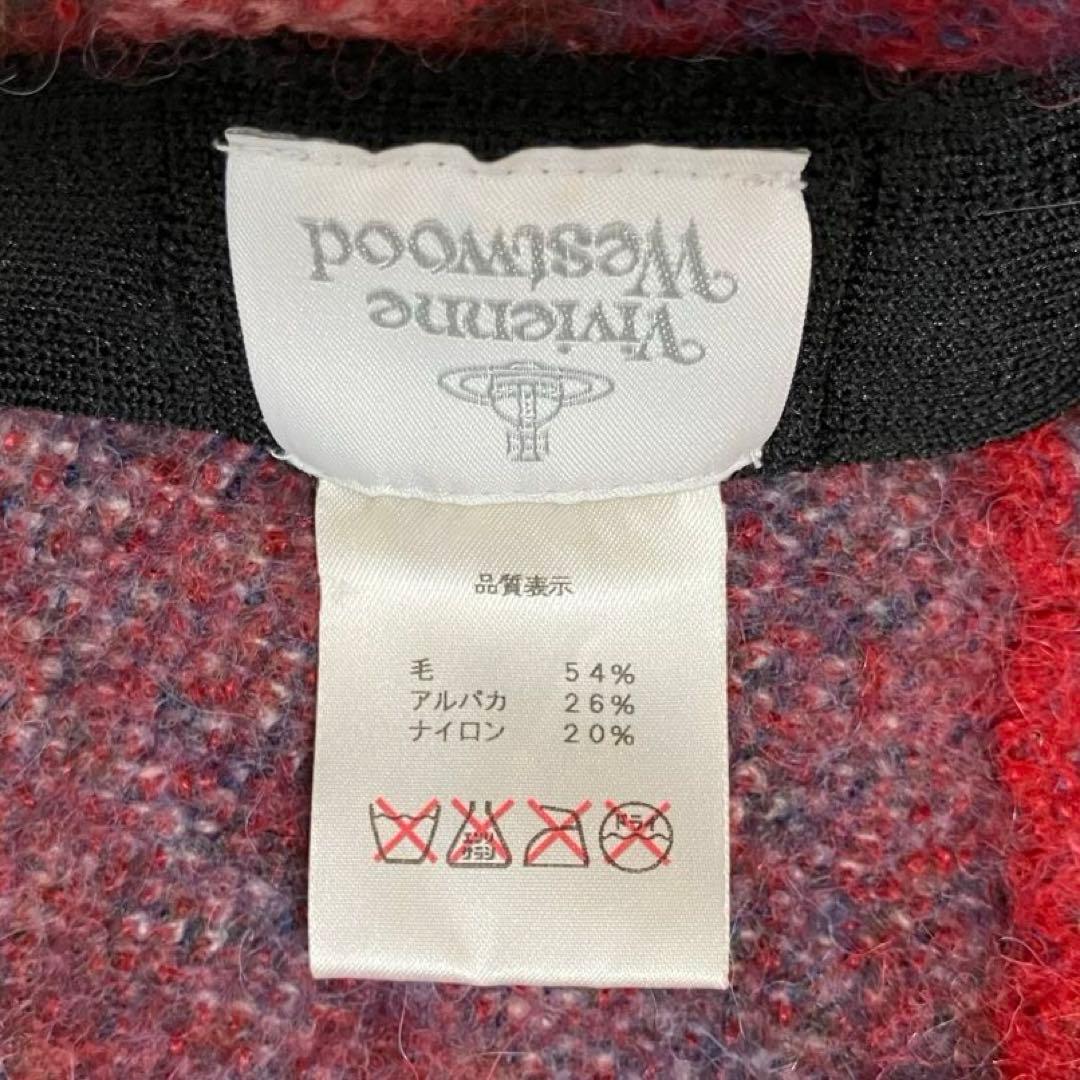 美品✨ヴィヴィアンウエストウッド チェック柄 ベレー帽 アルパカ混 オーブ