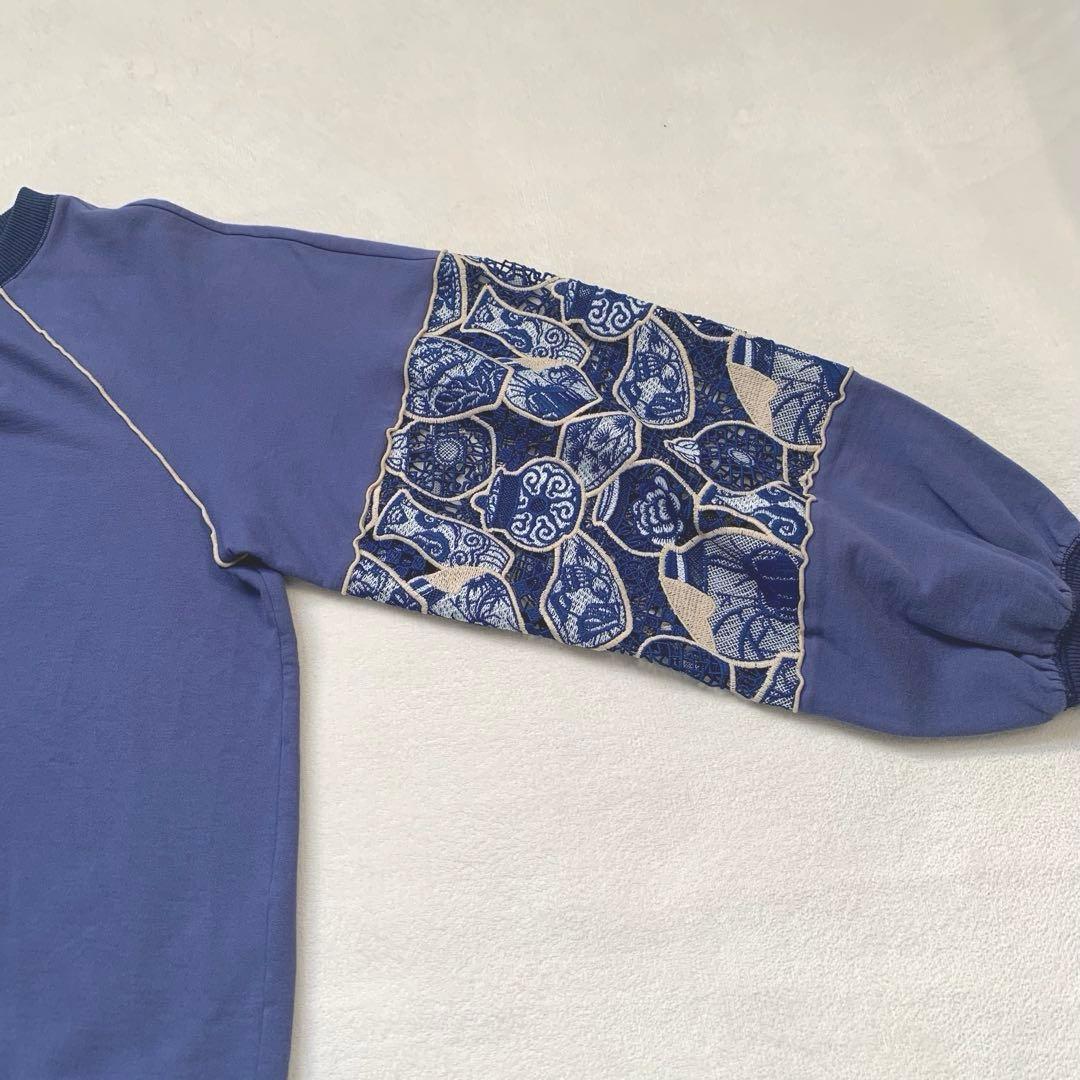 ヴィヴィアンタム　刺繍　壺　スウェット　トレーナー　ネイビー