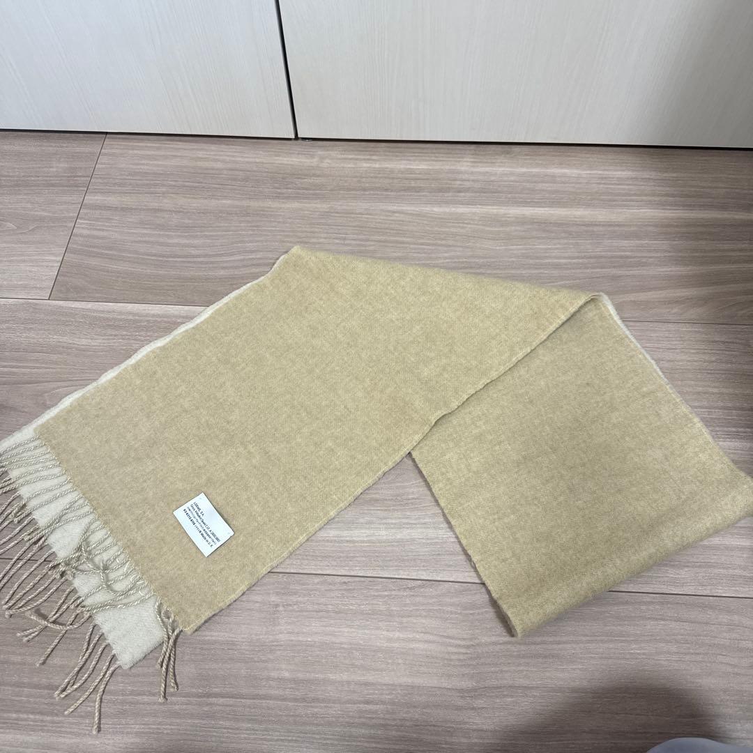 LOEWE リバーシブルマフラー（アイボリー×ベージュ）