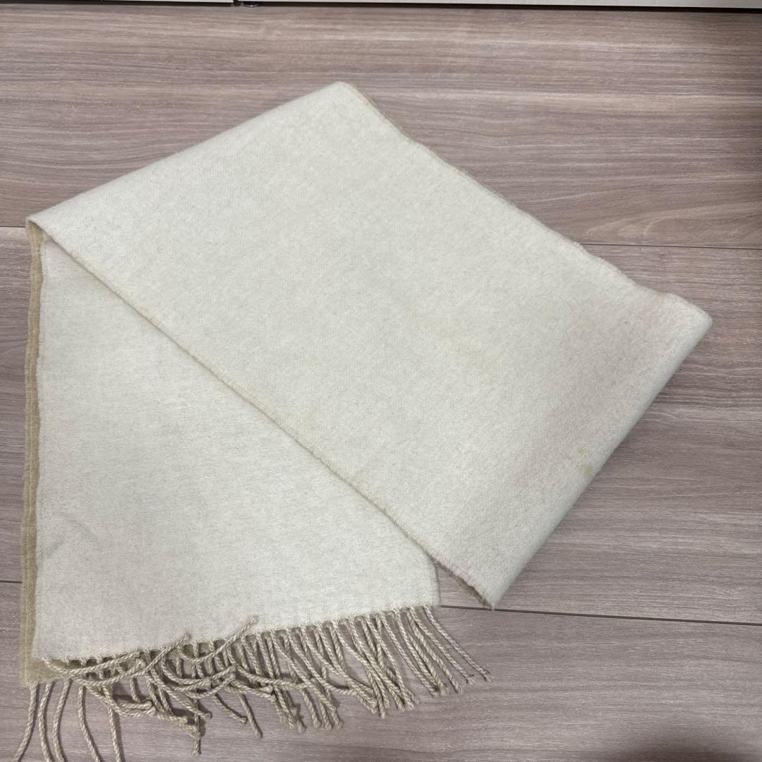 LOEWE リバーシブルマフラー（アイボリー×ベージュ）