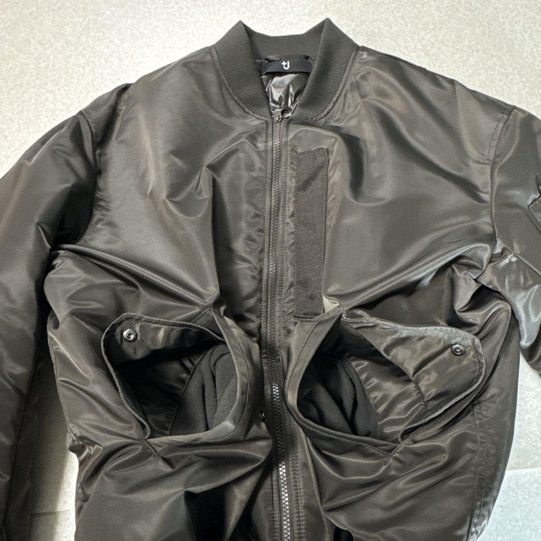 極美品⭐️ユニクロ UNIQLO+J ハイブリッドダウン MA1 XLダークグレー