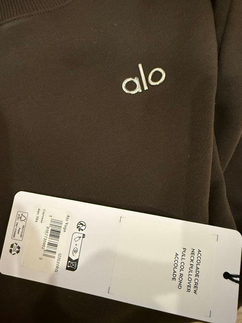 alo セットAccoladeCrewNeckPulloverEspresso