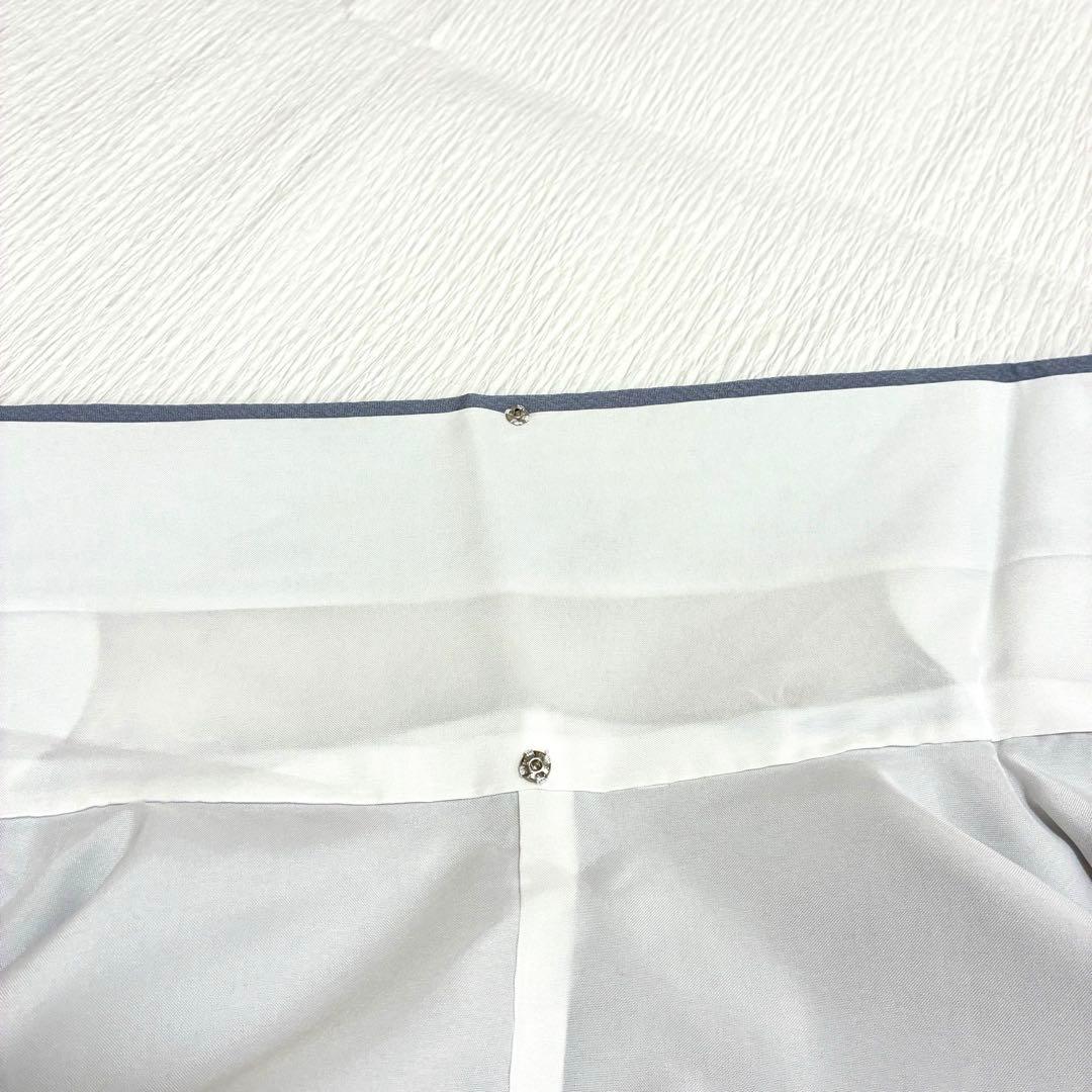 【良品✨】東レシルック　洗える着物　飛び柄小紋　浅葱鼠　葉と実　手縫い仕立てK5