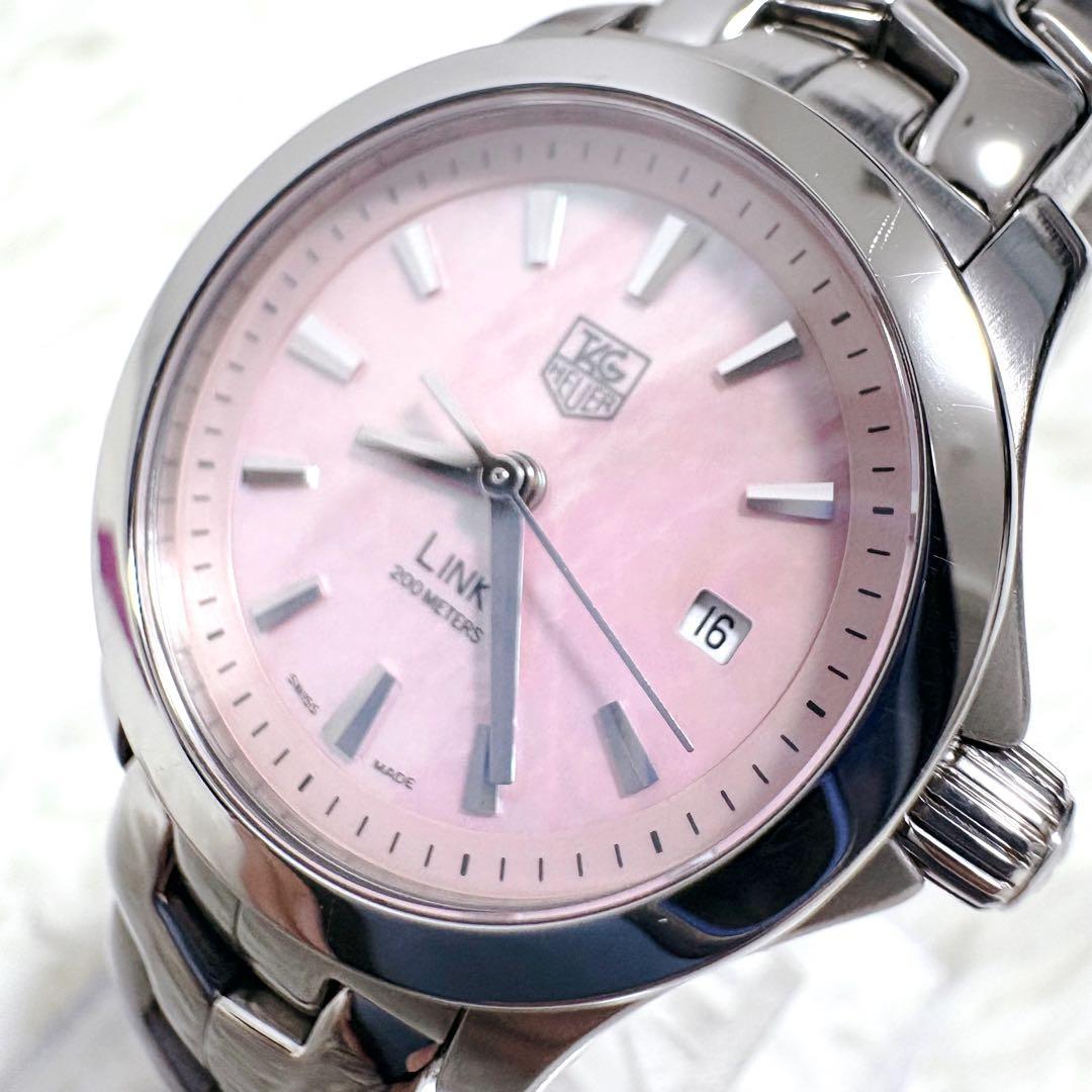 ✨希少✨TAG HEUER タグホイヤー リンク デイト ピンクシェル文字盤