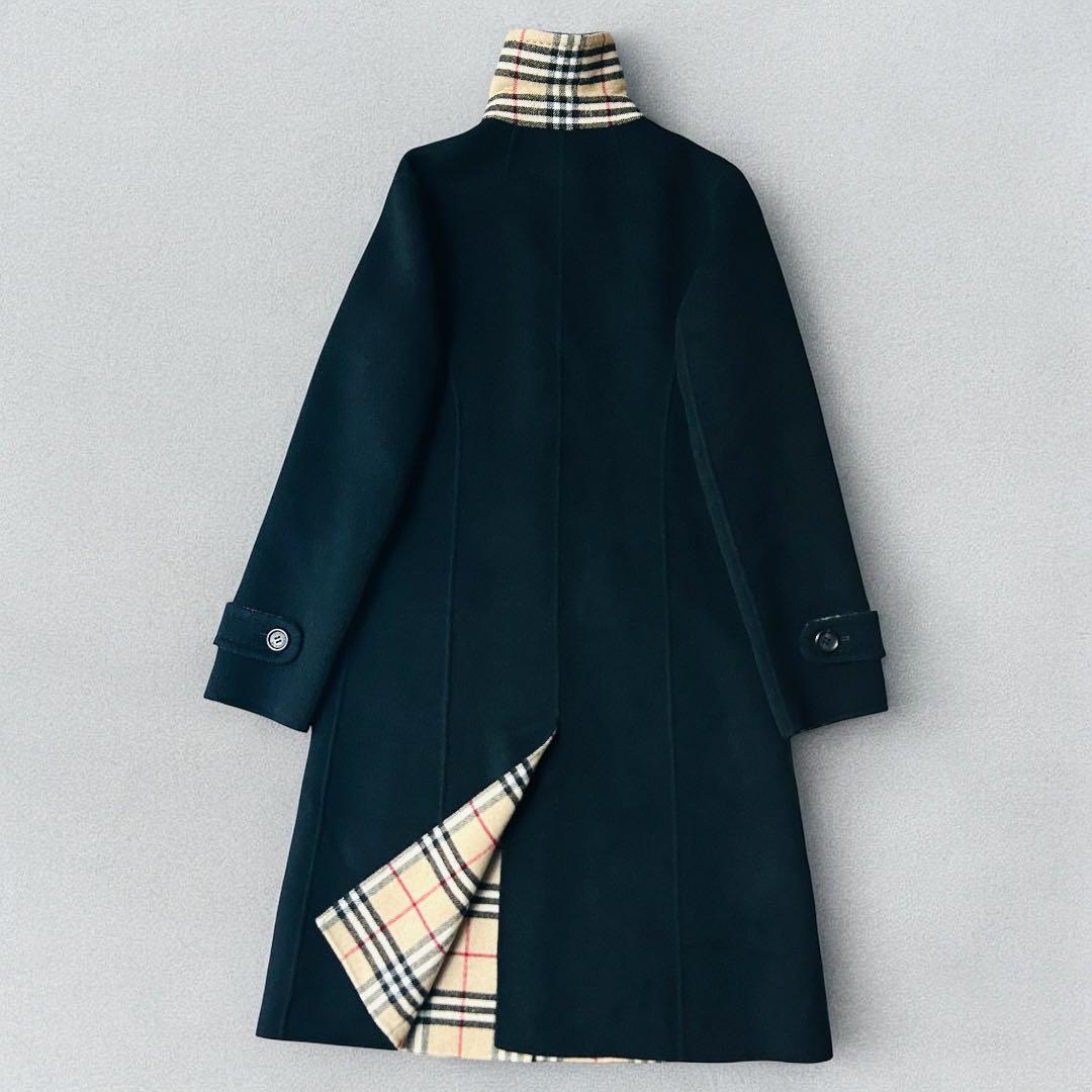 ＊バーバリーロンドン＊ダブルフェイス コート カシミヤ ノバチェック　ベルト