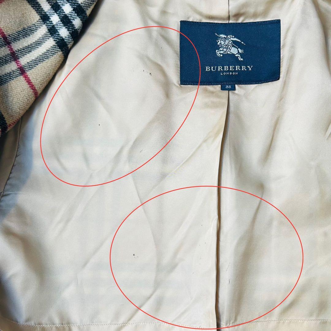 ＊バーバリーロンドン＊ダブルフェイス コート カシミヤ ノバチェック　ベルト