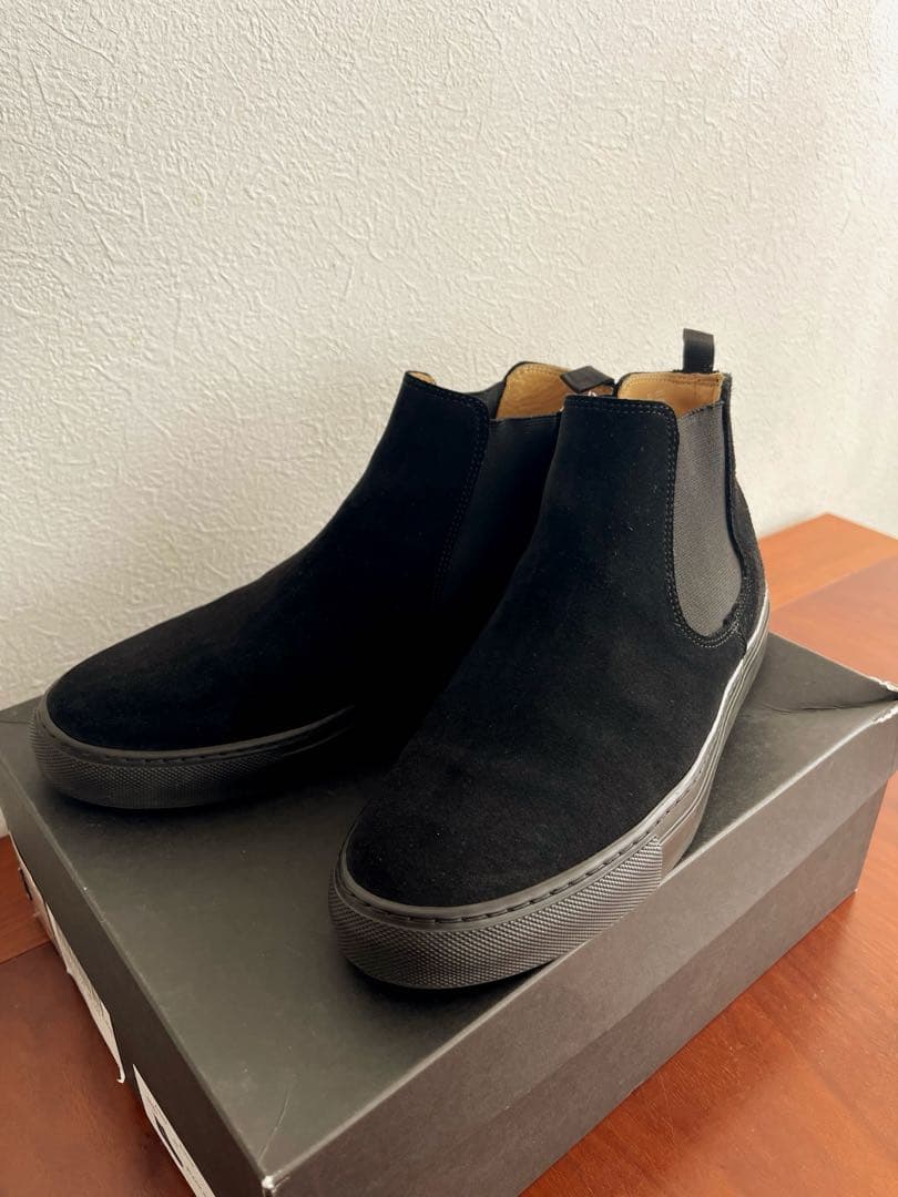 ユナイテッドアローズ　サイドゴア　スエード　42 ブラック