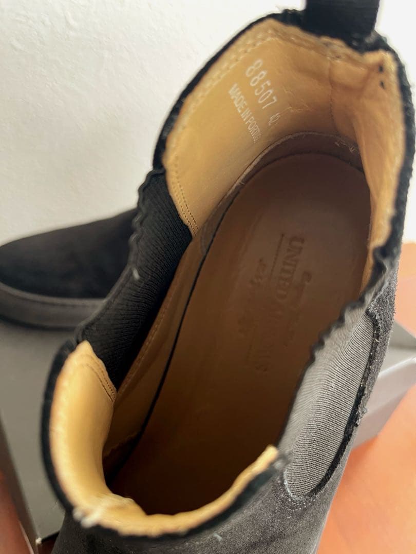 ユナイテッドアローズ　サイドゴア　スエード　42 ブラック