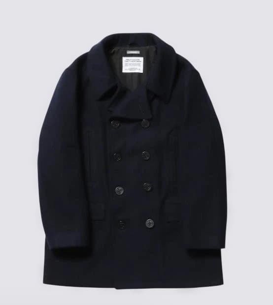 極美 未使用 Fidelity 10B PEA COAT ネイビー L
